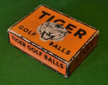 United States Rubber Co "Tiger Golf Balls " golf ball box – for 12 lattice golf balls – general wear