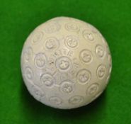 Rare Craig Park "White Flyer" crosses in circles pattern golf ball c1900 – stamped White Flyer to