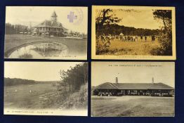 4x notable French golf course post cards c1919/20s – to incl 3x various Le Touquet Paris – Plage and
