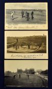 3x early St Andrews "Old Golf Course" post cards to incl "Hell Bunkers" by renowned photographer