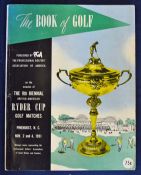 1951 Official US Ryder Cup golf programme – played at Pinehurst N.C. – US winning 9 1/2 – 2 ½ -