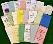 Collection of Mark McNulty` s European golf course yardage books mostly from 2000 to incl Spanish