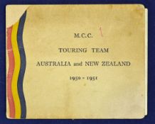 1950 MCC Touring Team of Australia and New Zealand Signed Christmas Card - signed by Godfrey