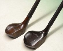 2x late scare necked stained persimmon drivers to incl A Mitchell (Kelso) and G Smith Leicester –