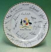 1977 Australia Ashes Cricket Team signed plate - Royal Staffordshire bone china gilt edge plate