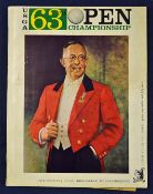 1963 official US 63rd Open Golf Championship programme played at The Country Club Brookline