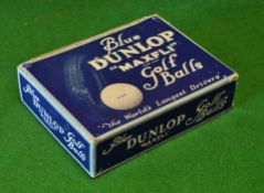 Dunlop "Blue Maxfli" golf ball box – for 12 lattice golf balls – hinge lid and full white label to