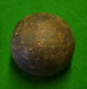 Rare and early smooth guttie golf ball c1850 – some flat strike marks, small area refilled – visible