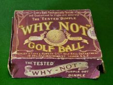 Henley` s Tyre and Rubber Co "Why Not Purple Dot" dimple golf ball box - for 12 balls – slide out