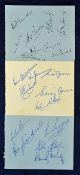 1948 Australia Cricket Tour to UK signed autograph album pages – signed by 11 players at Lords to