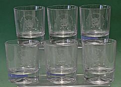 Royal St Georges Golf Club set of 6x engraved whiskey tumblers – engraved with the clubs crest