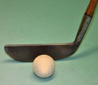 Rare oversized boat shaped slim blade putter – with additional rear lead back weighting c/w full