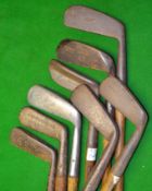 8x Assorted putters to incl a dropped toe flange blade, a Gibson Star round back, an FH Ayres C