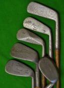 Half set of Irons and putter incl Cochrane cleek, Anderson St Andrews diamond back iron, good Wm