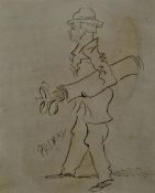 May, Phil (b.1864 – d.1903) "GOLFING CADDIE" pen and ink line sketch signed by the artist – image 12