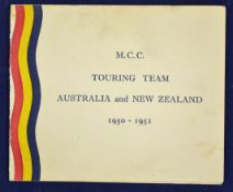 1950 MCC Touring Team of Australia and New Zealand signed Christmas Card signed by the Captain