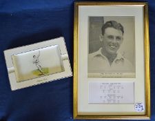Maurice Tate (England & Sussex fast bowler 1920/30s) Sandland Ware Staffordshire earthenware ashtray