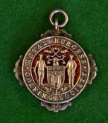 Royal Burgess Golfing Society Edinburgh white metal medal – the obverse featuring the club` s