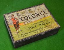 St Mungo Manufacturing Co "The (patent) Colonel" rubber core golf ball tin – for 12 balls with