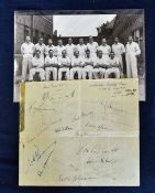 1948 Don Bradman and Australia Cricket team signatures and team photograph – comprising all 18