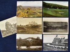 7x various notable early golf club/course postcards to incl Crowborough coloured card dated 1918,