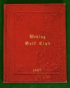 Rare 1897 Woking Golf Club Members` Handbook – original red and gilt cloth boards 52pp to incl