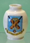 Cricket Souvenir ware - Arcadian bone china souvenir urn - with the crest of Lindfield comprising