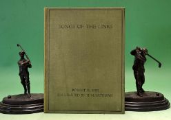 Risk, Robert K – "Songs of The Links" 1st ed 1919 – original green cloth boards with Illustrations