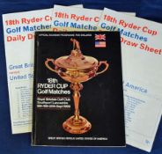 1969 Official Ryder Cup golf programme and draw sheets – played at Royal Birkdale – the match end