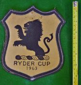 Rare 1963 Ryder Cup Golf Tournament G.B &I team golf bag shield crest - issued to the team members