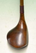 Fine and rare R Forgan St Andrews "Forganite" socket head brassie c/w makers shaft stamp below the