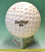 Rare and Large Giant Dunlop 65 Golf Ball shop counter display – mounted on a triangular base which