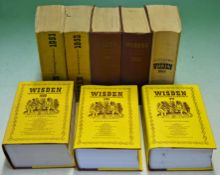 Collection of Wisden Cricketer` s Almanacks from 1951 onwards (8) to incl 1951 and1953 (cloth), 1958