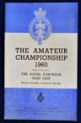 1960 Official Amateur Golf Championship programme – played at Royal Portrush Golf Club and won by
