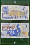 2x Royal Bank of Scotland Commemorative £5 notes celebrating Jack Nicklaus 40th Years of Open