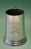 1936/37 England Cricket Tour to Australia engraved silver plated tankard – engraved with ` "The