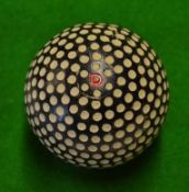 Fine small refinished dimple pattern rubber core golf ball – dark cover with white in filled dimples