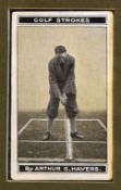 1923 Golf cigarette cards – Morris & Sons "Golf Strokes Series – By Arthur Havers" issued in 1923