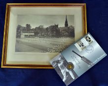1956 Cambridge University v Australia Cricket photograph – black and white photograph with Australia