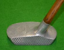 Fine Spalding "American Schenectady" alloy centre shaft mallet head putter – with good clear stamp