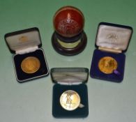 1987 MCC Cricket Bicentenary (1787-1987) souvenir cricket ball and medallions – to incl Official MCC