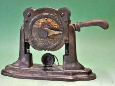 Rare Chambers Patent "The Omnes Golf Ball Marker" cast iron press c1910 - retaining most of the