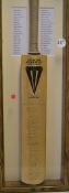 Rare 1974 England Test Trials Signed Cricket Bat – full size Duncan Fearnley cricket bat signed to