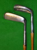 2x fine George Nicoll Leven putters to incl a "Park" swan neck putter with a Danga wood shaft and