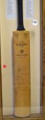 1961 Gloucestershire v Australia Signed Cricket Bat – full size Crusader cricket signed to the front