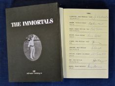 Fine New Zealand Signed Cricket Book titled "The Immortals – The Book of New Zealand Cricket Test
