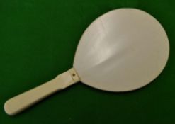 Rare White Table Tennis bat c1900 – comprising a completely encased white ivorine/celluloid smf