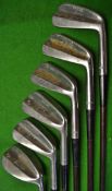 Set of 6x Ben Sayers Crest coated s/s irons to incl flanged sole irons from 2 to 6 iron and 8