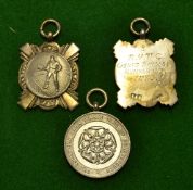 3x Silver tennis medals – to incl 2x 1935 Runners Up silver medals with embossed tennis players on
