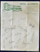 Collection of England cricket tour to South Africa autographs c1948/49 – to incl 16x signatures